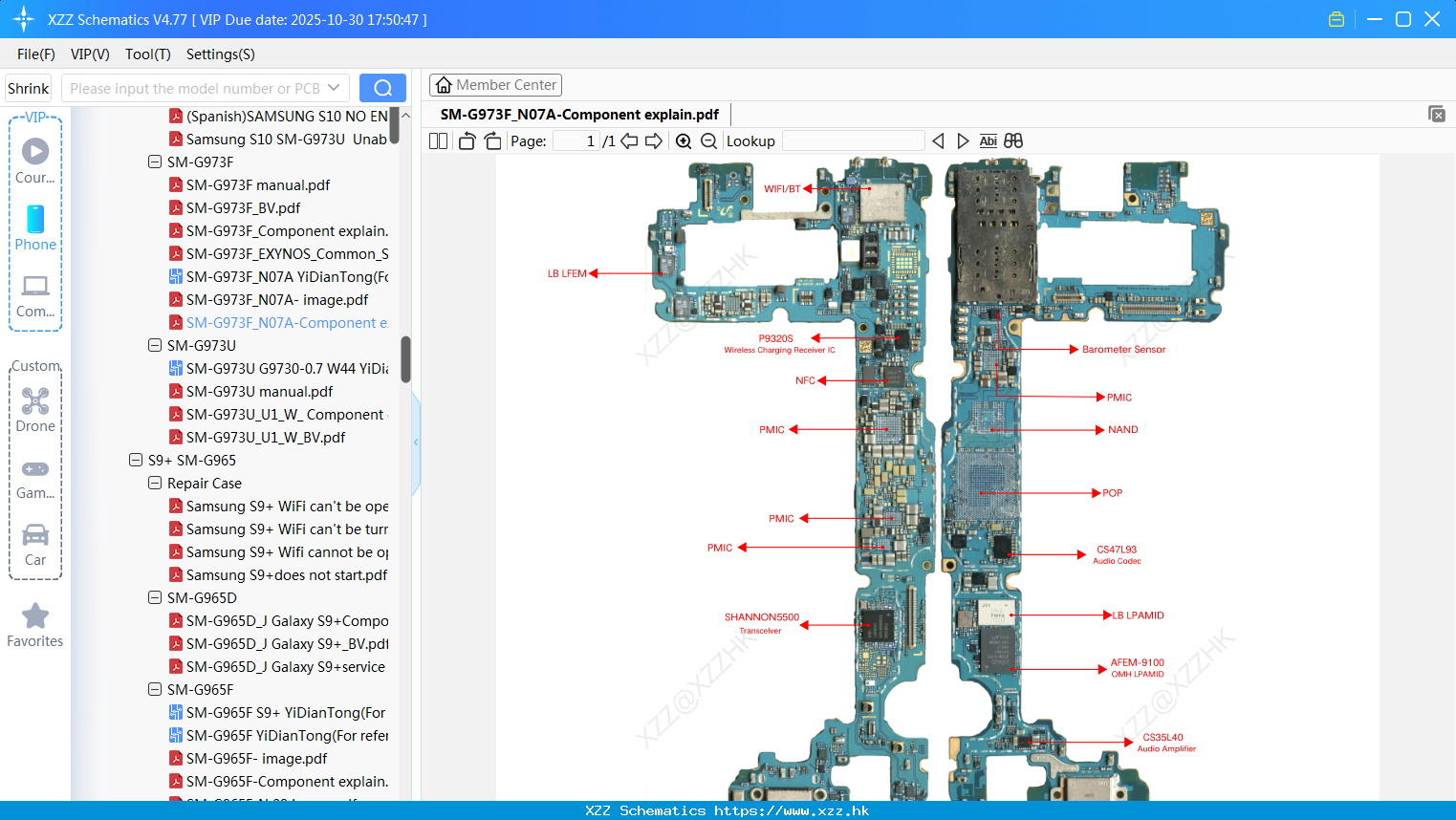 Samsung SM-G973F_N07A-Component Explain